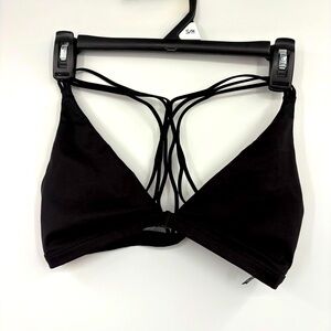 Victoria’s Secret Black Strappy Back Bikini Top Size Small